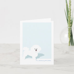 Carte Bichon Frise personnalisée