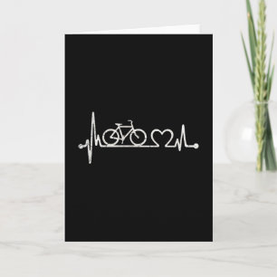 Carte Bicyclette amusant rythme cardiaque