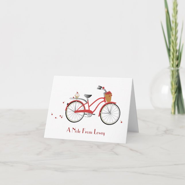 Carte Bicyclette de cerise de Chery (Devant)