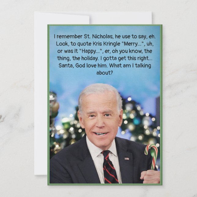 Carte Biden de Noël (Devant)