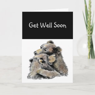 Carte Bien Ours Hug Animal Quelqu'un s'occupe 