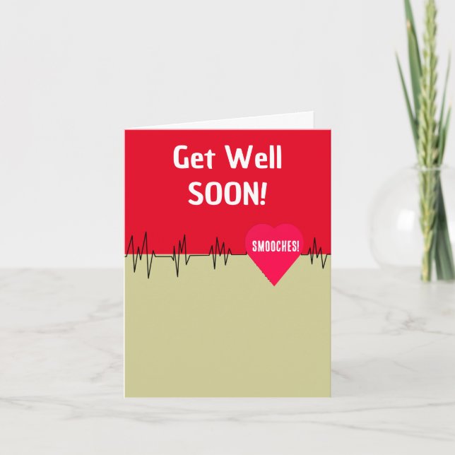 Carte Bien S'Attirer Bientôt Électrocardiographie Coeur  (Devant)