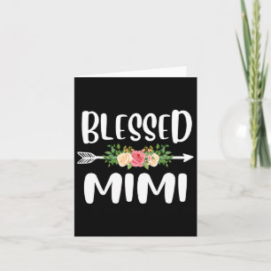Carte Bienheureuse d'être appelée Mimi floral flèche des