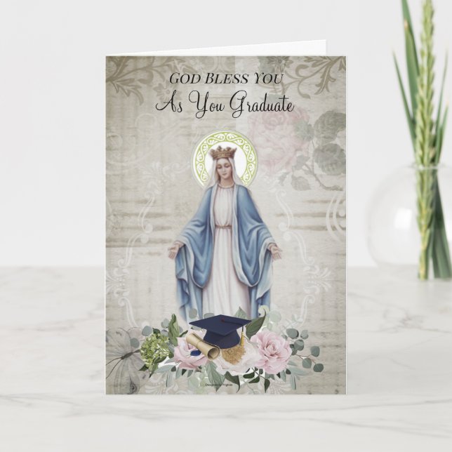 Carte Bienheureuse Vierge Marie Début de la graduation (Devant)