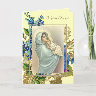 Carte Bienheureuse Vierge Marie Prières spirituelles de