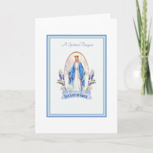 Carte Bienheureuse Vierge Marie Prières spirituelles de 