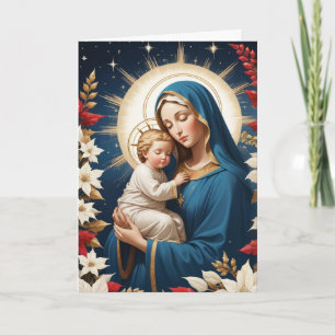 Carte Bienheureuse Vierge Marie Traditionnelle Noël Cath