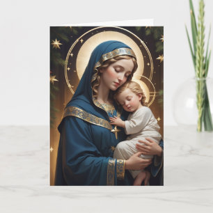 Carte Bienheureuse Vierge Marie Traditionnelle Noël Cath