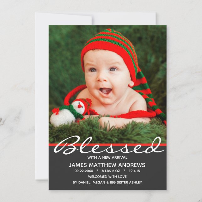 Carte Bienheureux Noël Naissance (Devant)