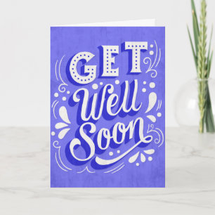 Carte Bientôt Purple Style Vintage Typographie
