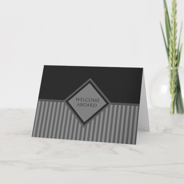 Carte bienvenue à bord (diamantStriped) (Devant)