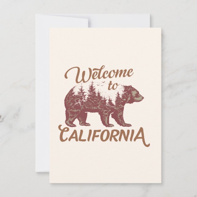 Carte Bienvenue à California Bear Forest (Devant)
