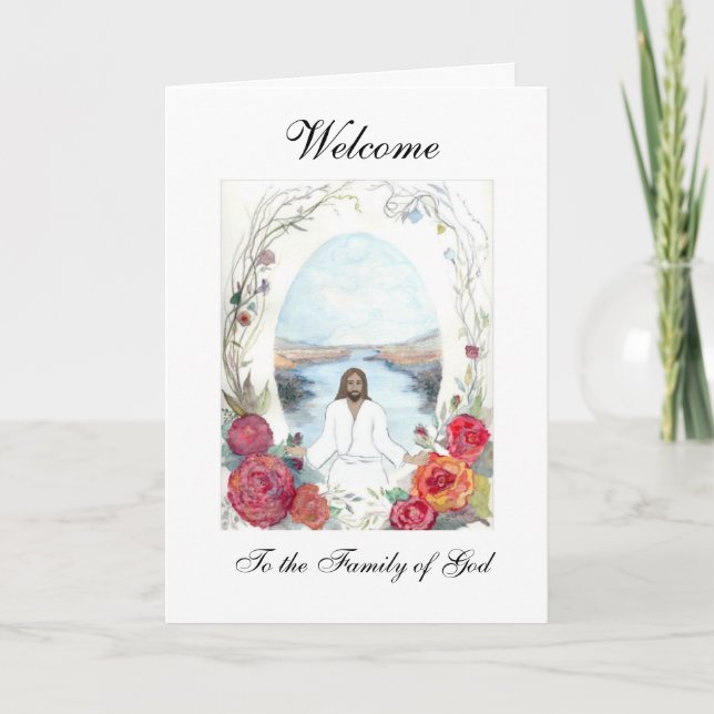 Carte Bienvenue à Jésus Oval (Devant)