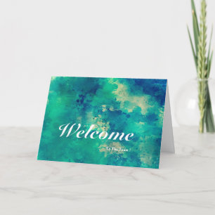 Carte Bienvenue À L'Arrière - plan Team Blue