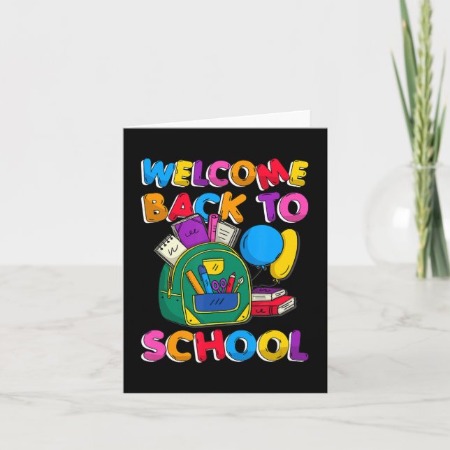 Carte Bienvenue À L'École Premier Jour De L'École (Devant)