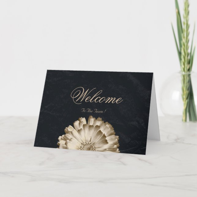 Carte Bienvenue À L'Équipe Souhaitant Daisy (Devant)