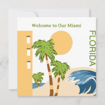 Bienvenue à Miami Florida Card