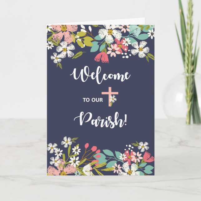 Carte Bienvenue à Nos Fleurs Paroissiales sur la Marine (Devant)