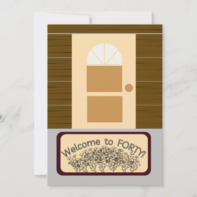 Carte Bienvenue à Quarante ! Joyeux 40e anniversaire ! (Devant)