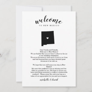 Carte Bienvenue au Nouveau-Mexique Lettre Mariage et i