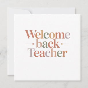Carte Bienvenue au professeur