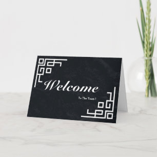Carte Bienvenue Au Team Chalkboard Boarder