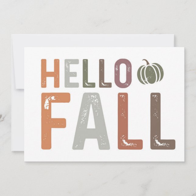 Carte Bienvenue Automne (Devant)