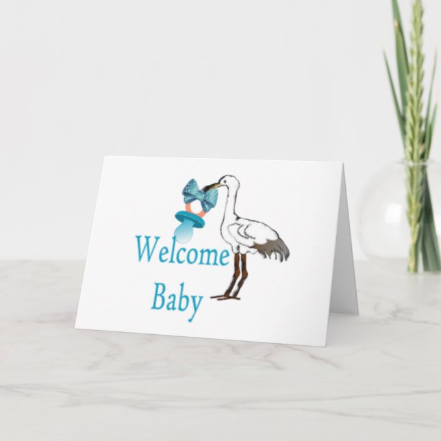 Carte Bienvenue Baby Blue (Devant)