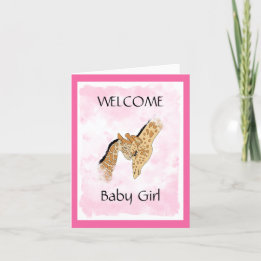 Carte BIENVENUE Baby Girl Card
