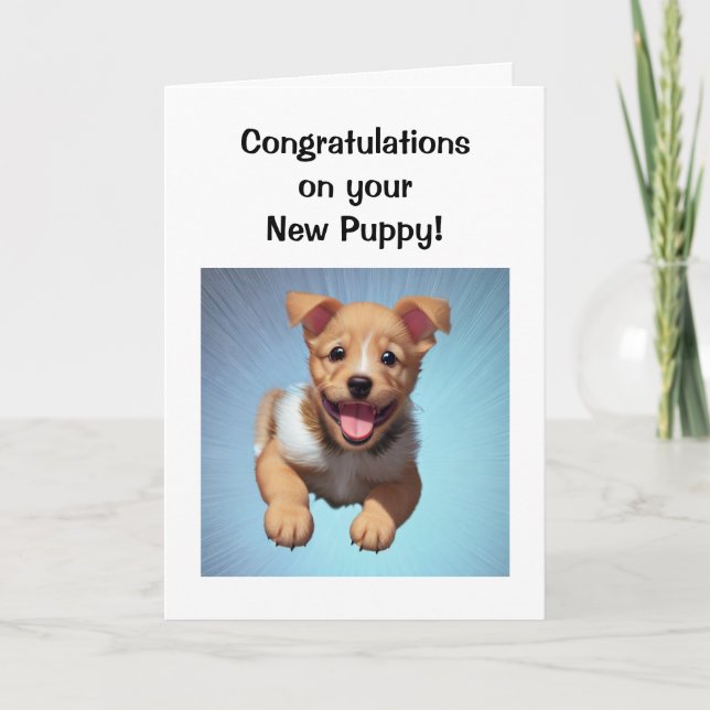 Carte Bienvenue chez votre nouveau chiot (Devant)