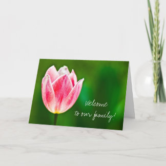 Carte Bienvenue dans la famille