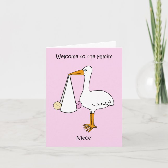 Carte Bienvenue dans la nièce de la famille (Devant)