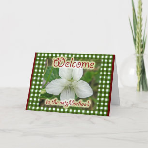 Carte Bienvenue dans la Violette blanche du quartier