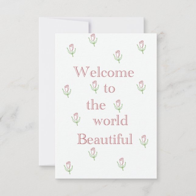 Carte Bienvenue dans le monde beau (Devant)