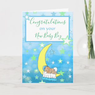 Carte Bienvenue dans le monde Nouveau Baby Boy Card