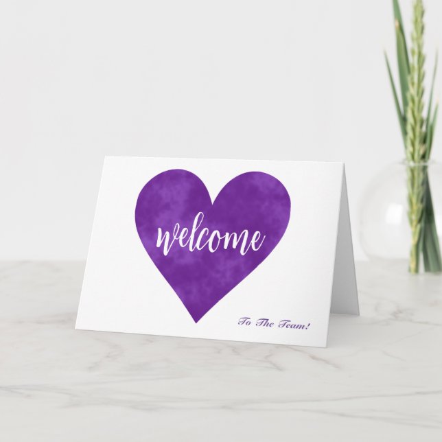 Carte Bienvenue Dans L'Équipe (Devant)