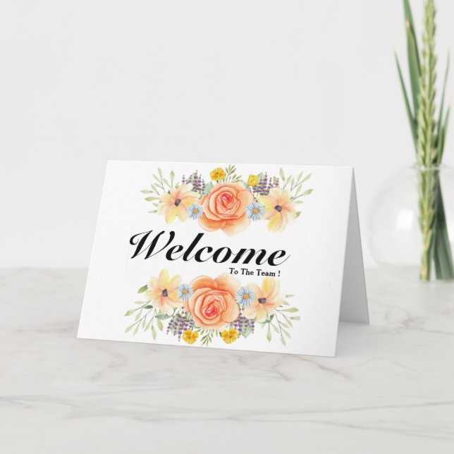 Carte Bienvenue Dans L'Équipe (Devant)