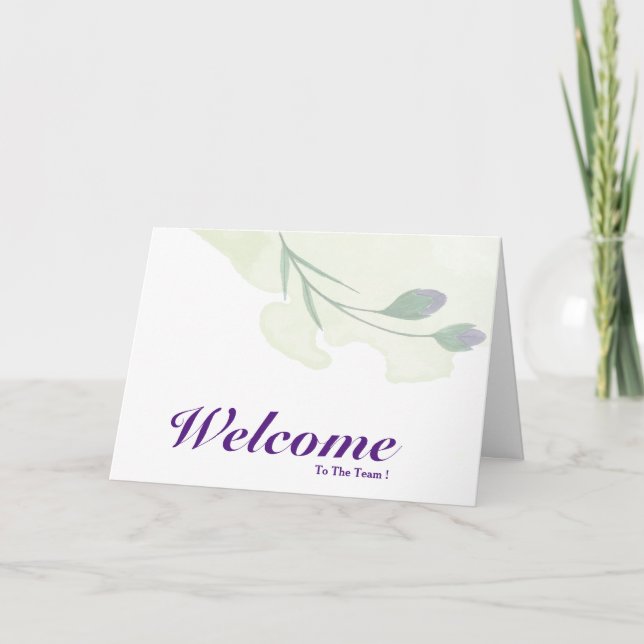 Carte Bienvenue Dans L'Équipe (Devant)