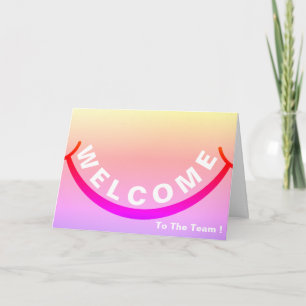 Carte Bienvenue dans l'équipe avec Big Smile