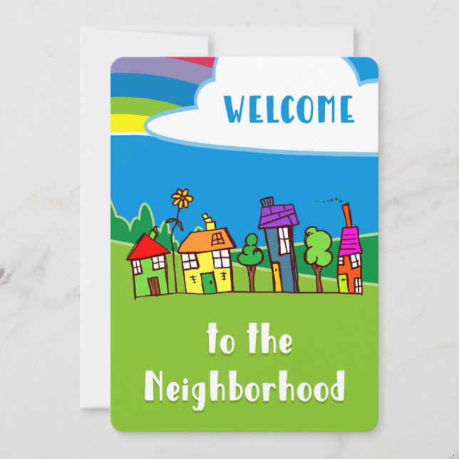 Carte Bienvenue Dans Les Maisons De Villes Du Quartier (Devant)