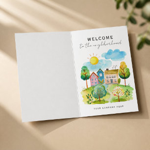 Carte Bienvenue dans les maisons ensoleillées et ludique