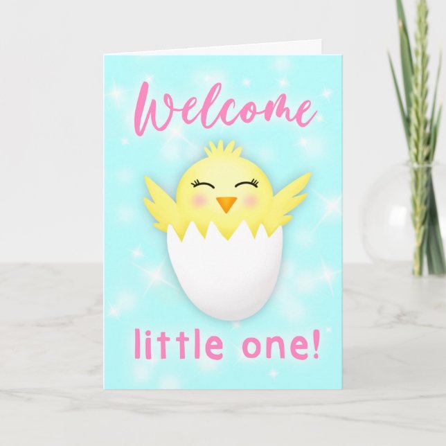 Carte Bienvenue Little One Nouveau bébé (Devant)