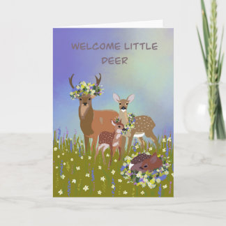 Carte Bienvenue petit cerf