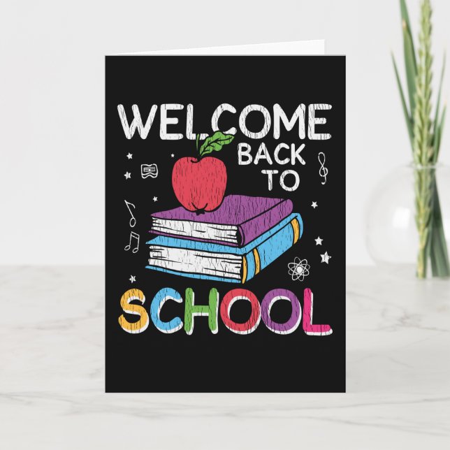 Carte Bienvenue Retour à l'école Enseignant de première  (Devant)