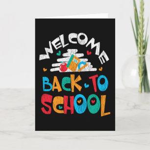 Carte Bienvenue Retour à l'école Premier jour de l'école