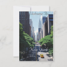 Bienvenue sur New York USA Post Card