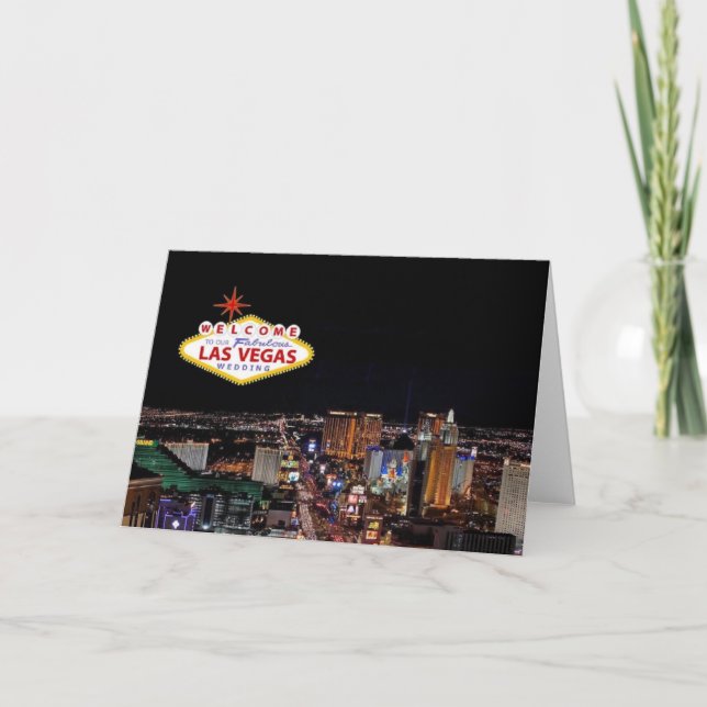 Carte Bienvenue Sur Notre Fabrique Las Vegas Mariage Car (Devant)