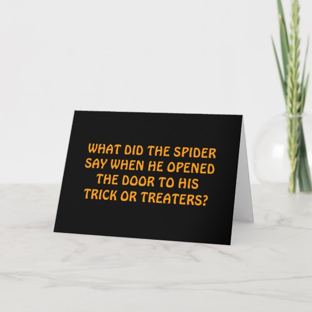 CARTE "BIENVENUE SUR NOTRE WEB" DIT L'ESPRIT SUR HALLOWE (Devant)