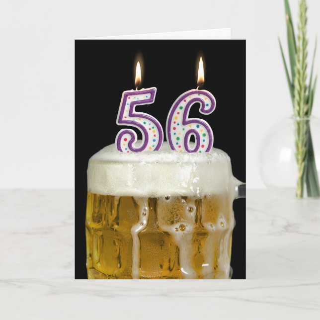 Carte Bière 56e anniversaire (Devant)