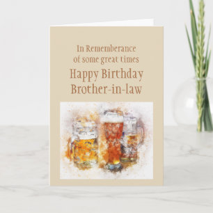 Carte Bière Ale Funny Frère en beaux-frères Anniversaire